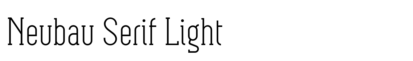 Neubau Serif Light